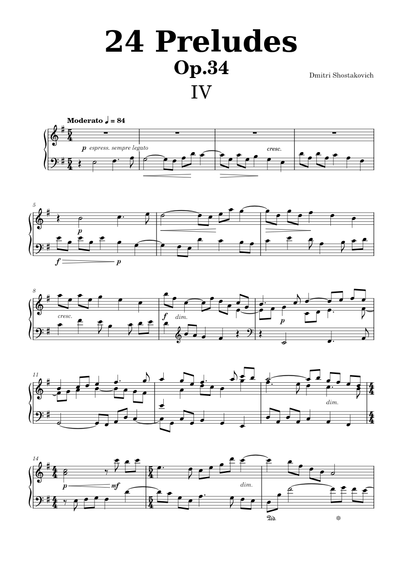 25 Preludes, Op.30: Partition De Musique - Livre De Piano