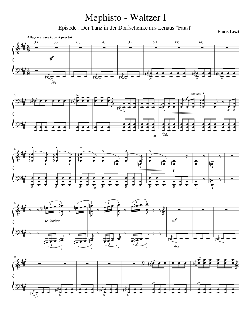 Liszt - Mephisto Waltz No. 1 - piano tutorial