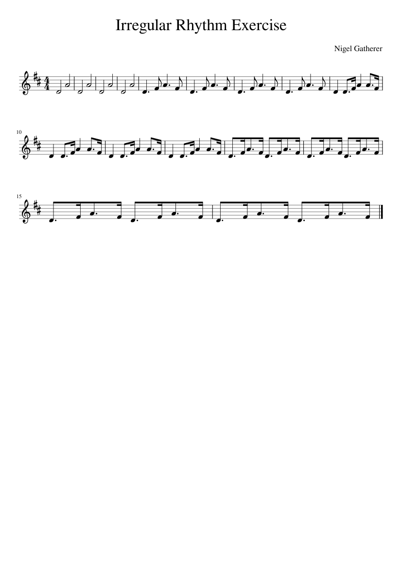 Irregular Rhythm Exercise