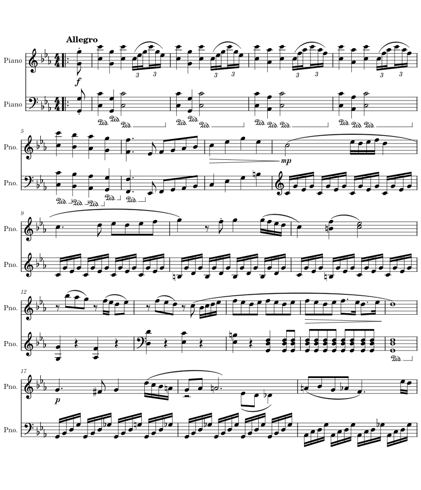 Aggressive Allegro in C minor Sheet music for Piano (Solo) | Musescore.com