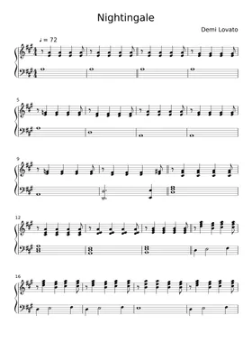 Demi Lovato Two Pieces Sheet Music in Bb Major (transposable) - Download  & Print - SKU: MN0118725