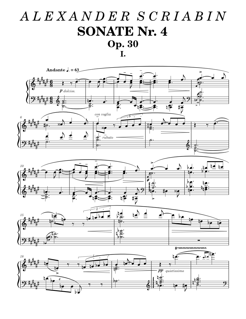Piano Sonata No.4 Op.30