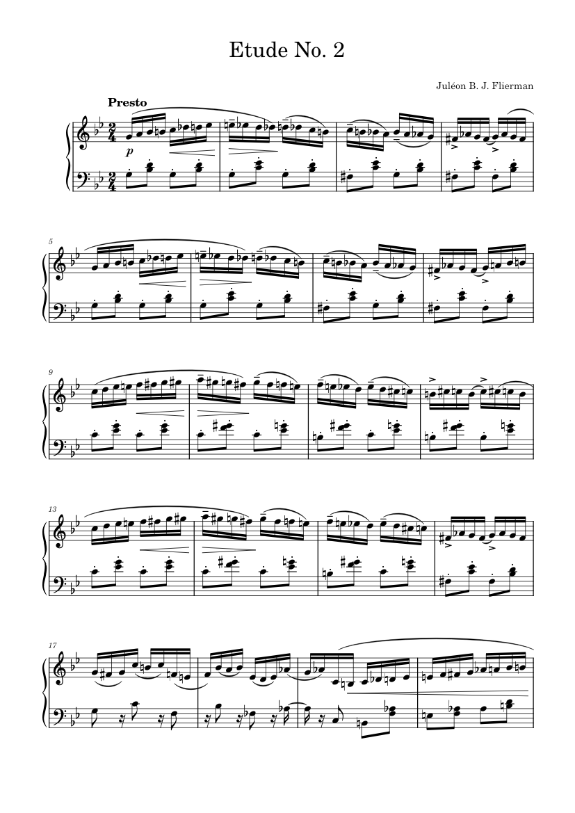 Etude No. 2 Sheet music for Piano (Solo) | Musescore.com