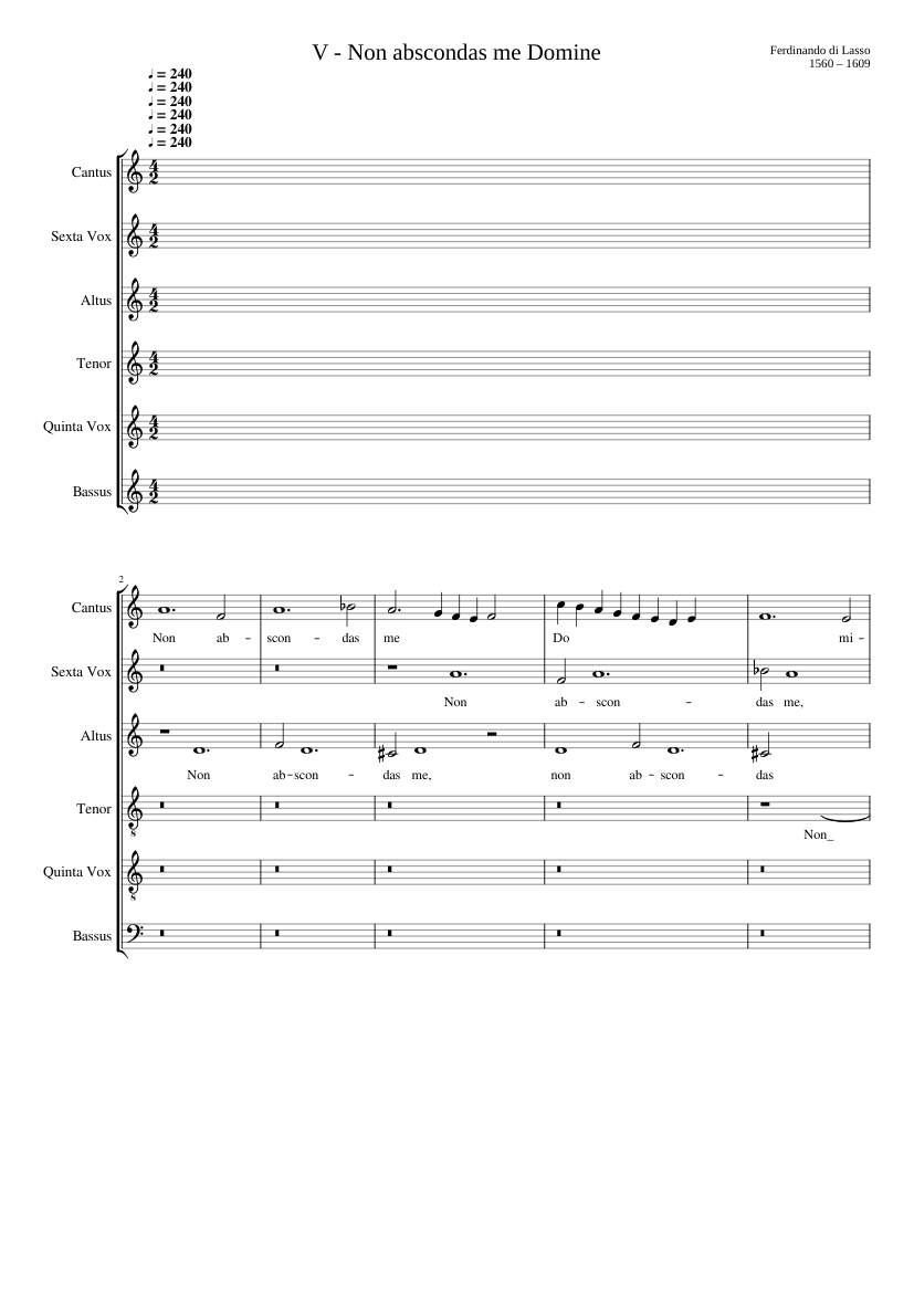 Non abscondas me - Corripe me Domine