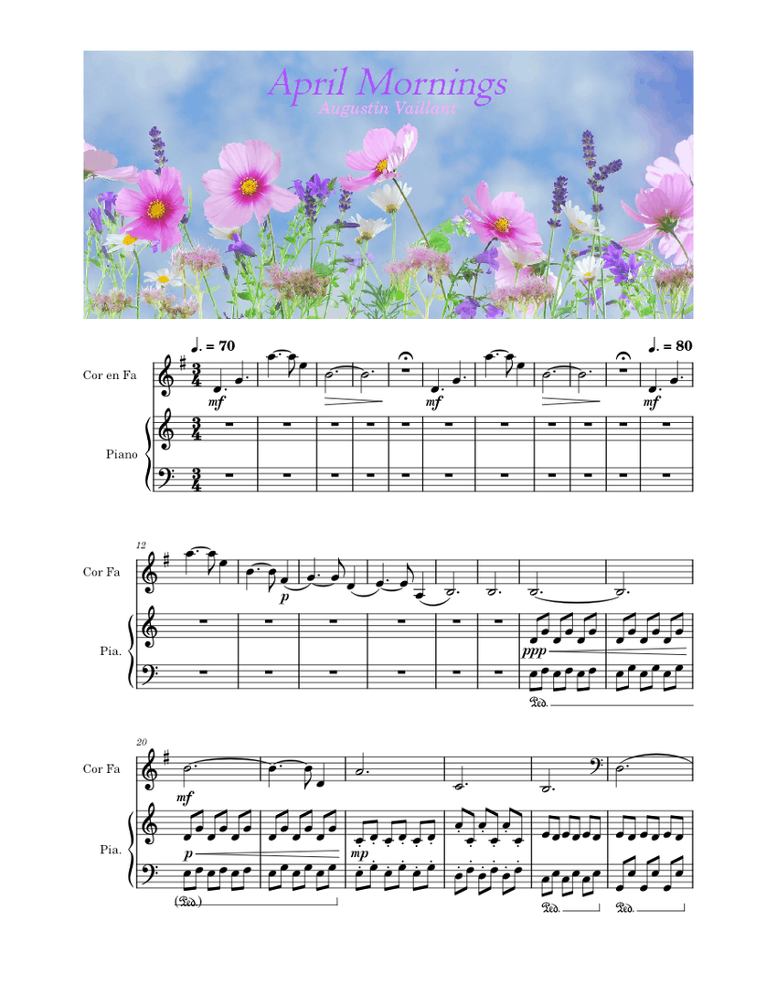 April Mornings [French Horn & Piano Duet] Sheet music for Piano, French