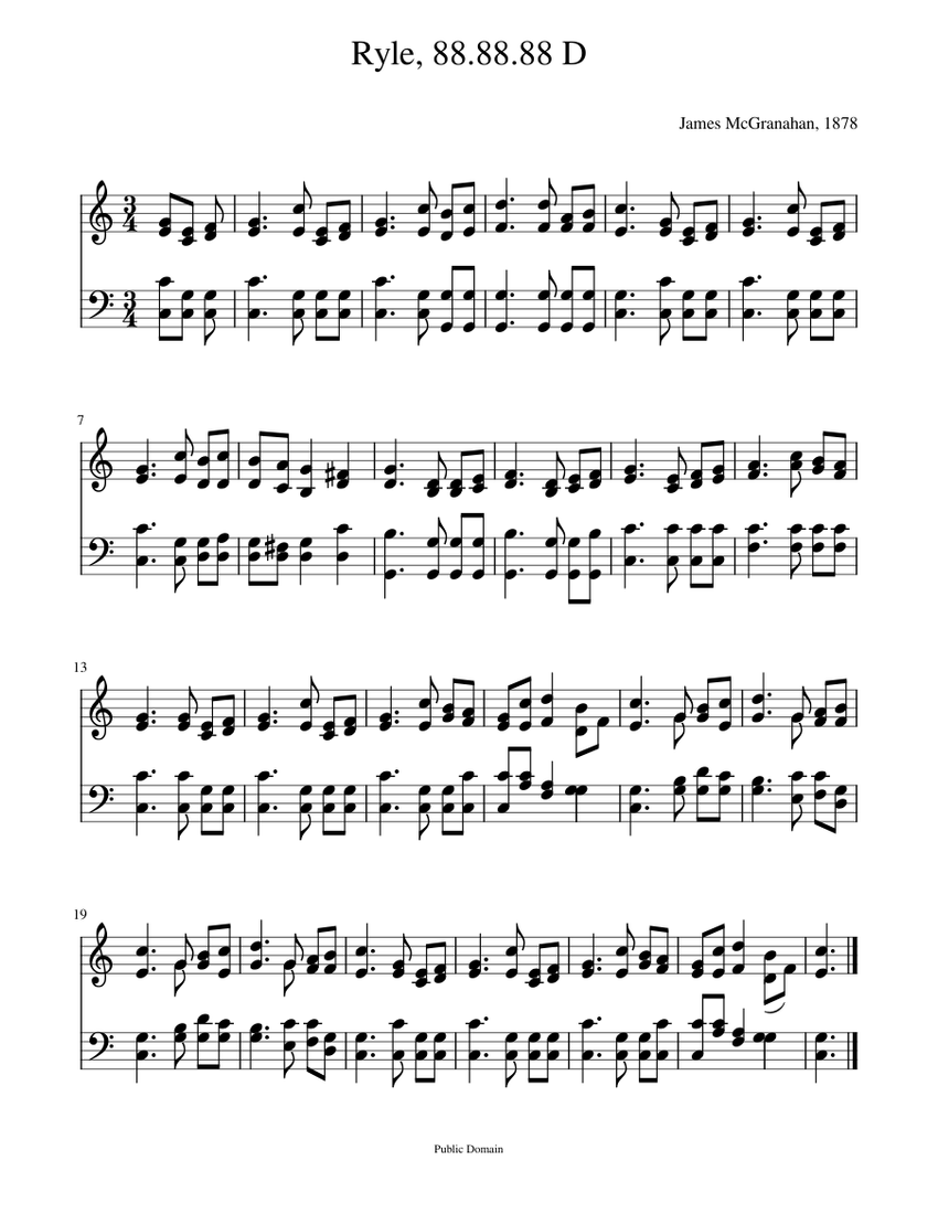 RYLE (McGranahan) - James McGranahan Sheet music for Piano (Piano Duo ...