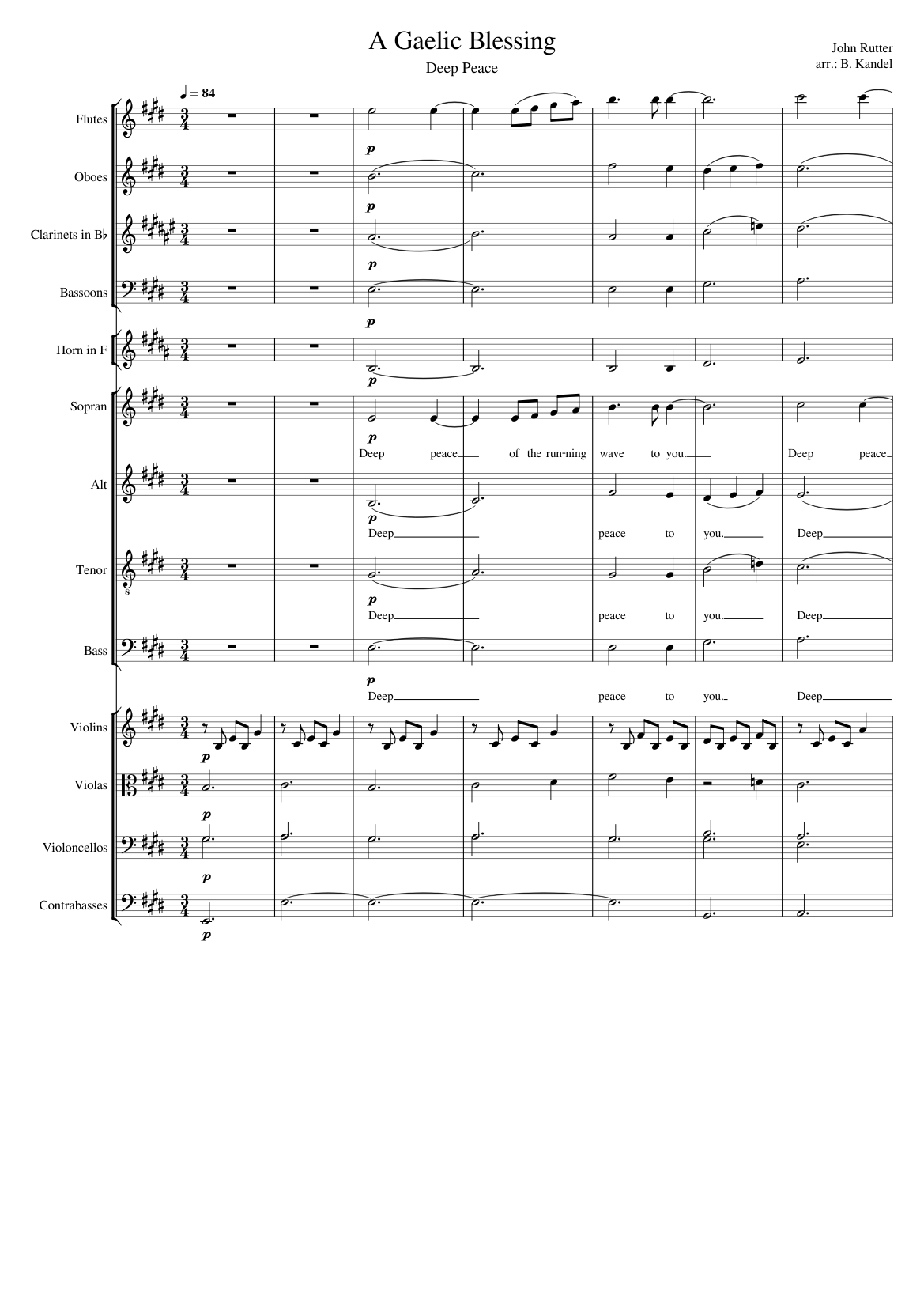 A Gaelic Blessing (Deep Peace) John Rutter Sheet music for Soprano