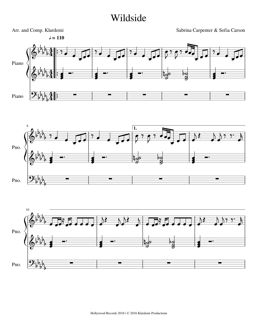 Sabrina Carpenter And Sofia Carson Wildside Tutorial Tempo Sheet Music For Piano Piano Duo Musescore Com 30 marta, 202020 maya, 2020 artarc sabrina carpenter, sofia carson. sabrina carpenter and sofia carson