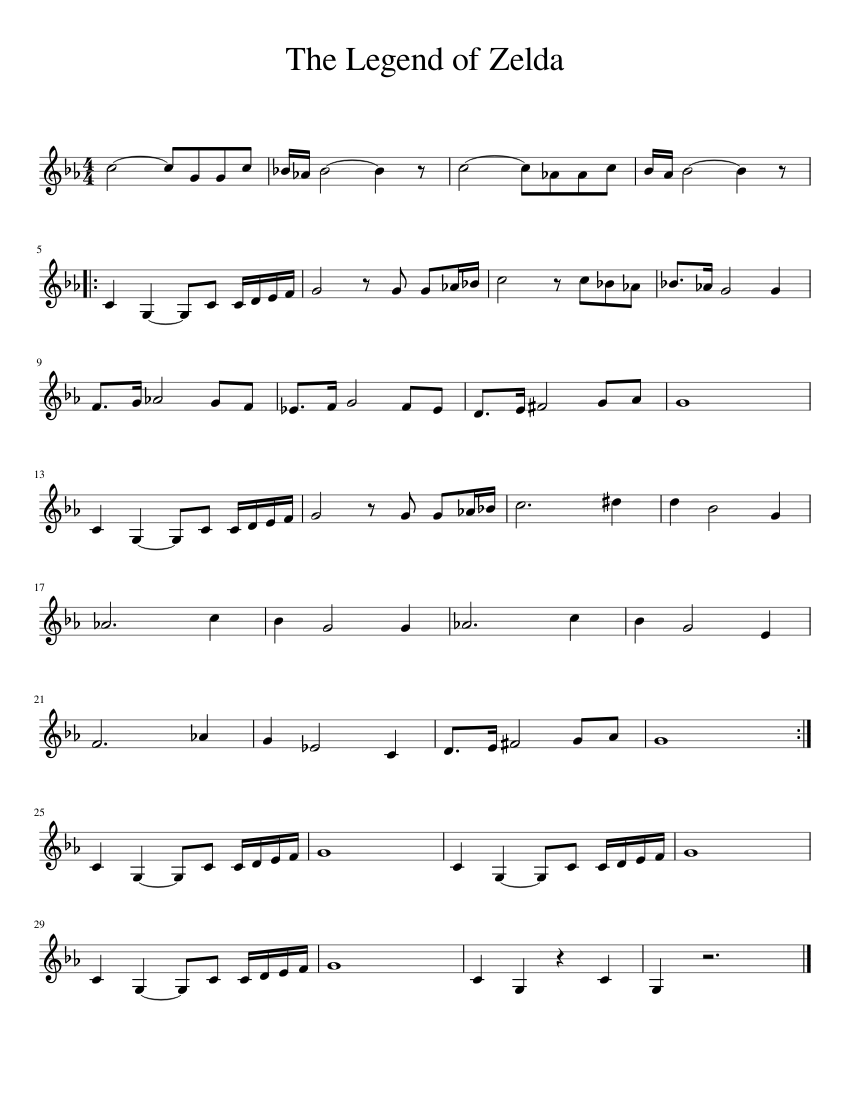 The Legend of Zelda Sheet music for Piano (Solo) | Musescore.com