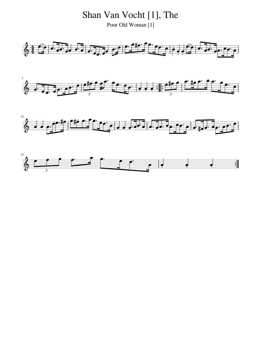 The Shan Van Vocht Sheet music for Piano (Solo) | Musescore.com