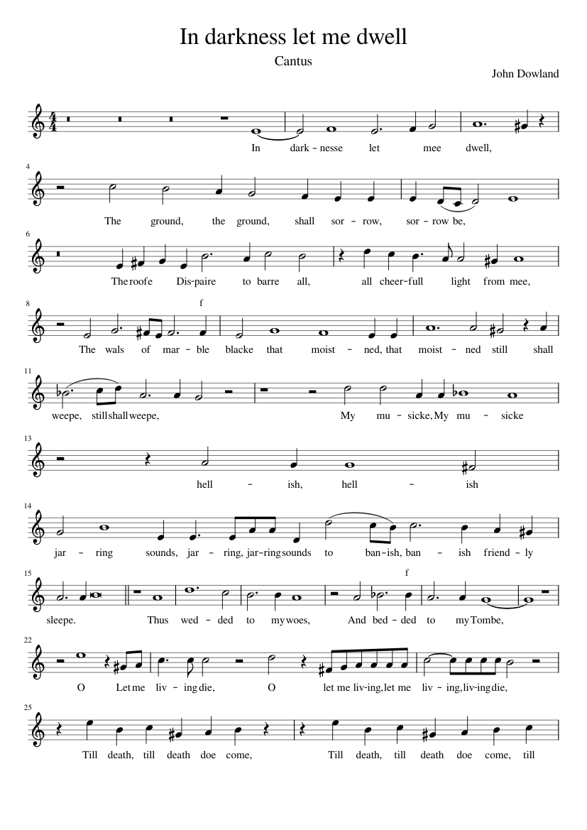 In darkness let me dwell