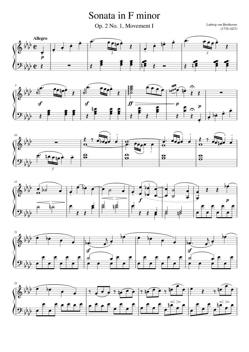Piano Sonata No.1 Op.2 No.1