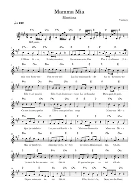 Et Bam – Mentissa Sheet music for Piano (Piano-Voice) Easy