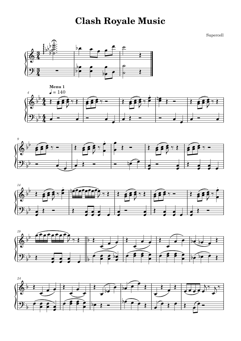Clash Royale Music Sheet music for Piano (Solo)