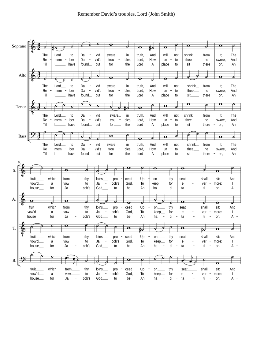 Remember David's troubles Lord