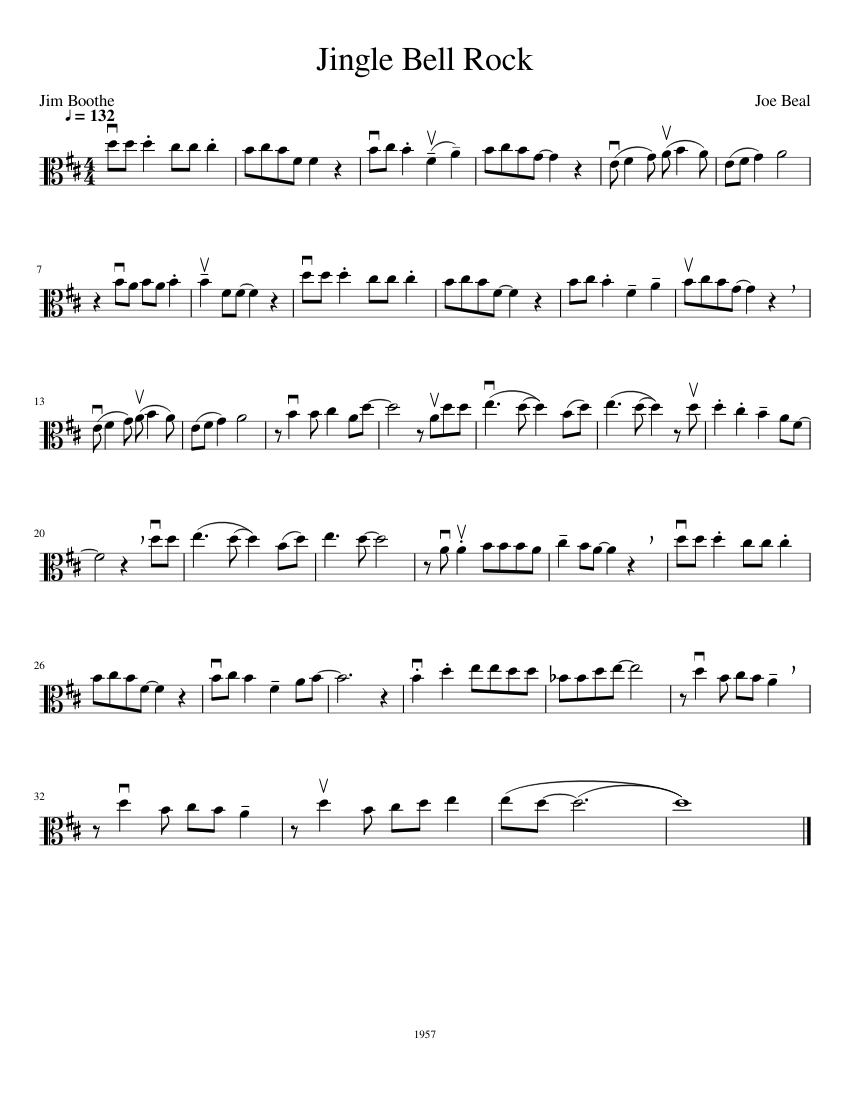 Jingle Bell Rock Sheet music for Viola (Solo) | Musescore.com