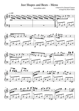 Just Shapes and Beats - Menu Sheet music for Accordion (Solo)