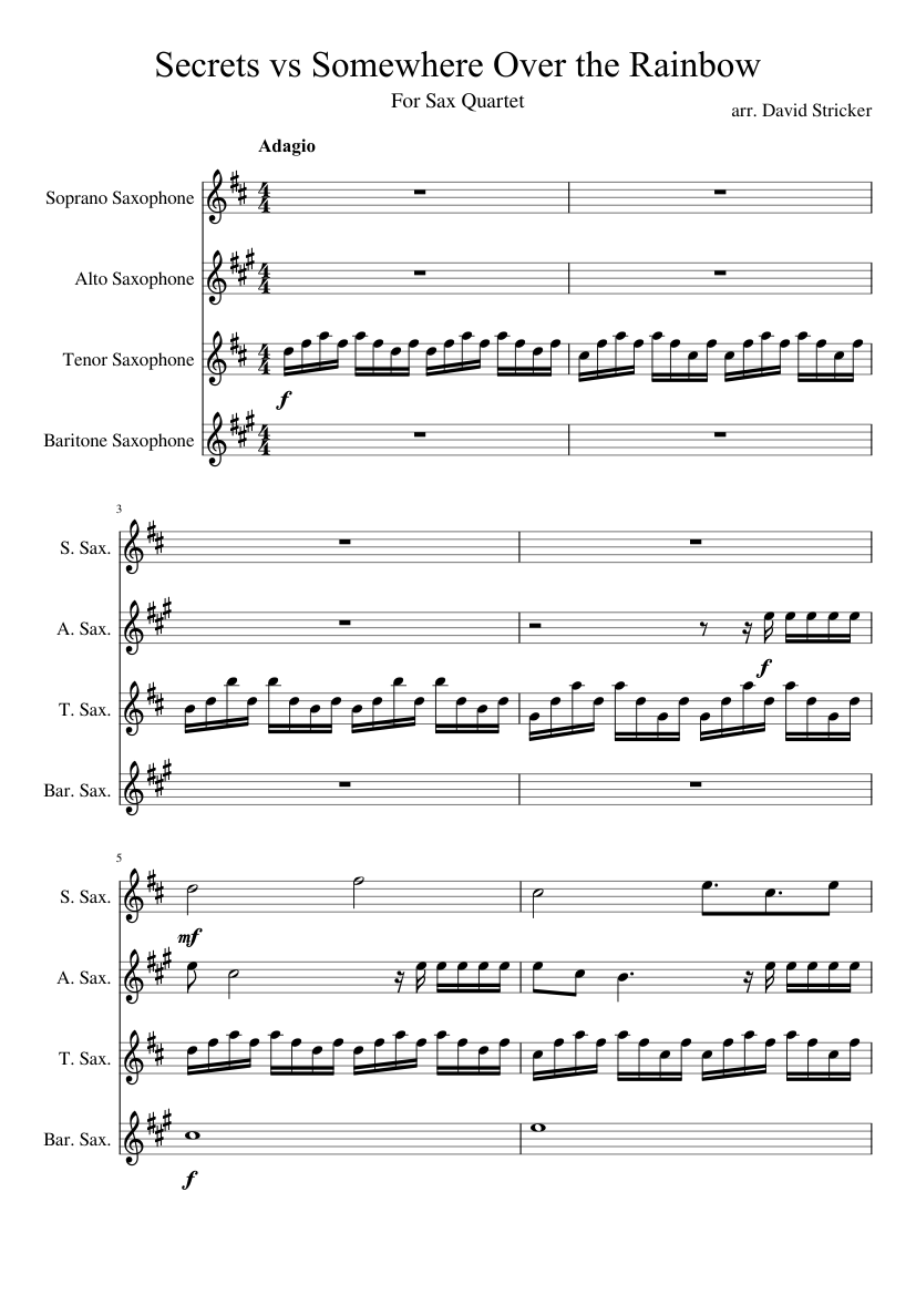 Tralala Sheet Music For Saxophone Alto Saxophone Tenor Saxophone Baritone Saxophone Soprano Saxophone Ensemble Musescore Com