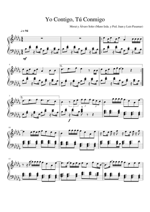 Sheet Music Musescore Com Yo contigo tu conmigo ( torrents). sheet music musescore com