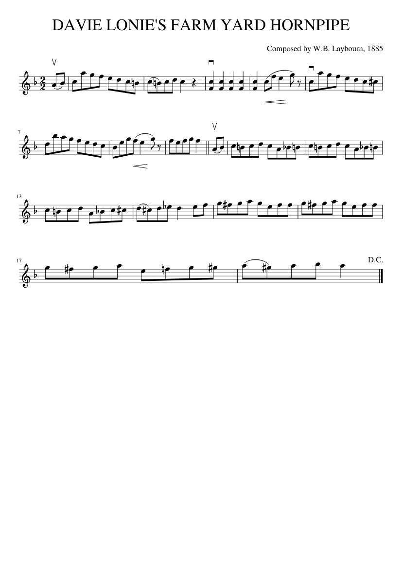 DAVIE LONIE'S FARM YARD HORNPIPE