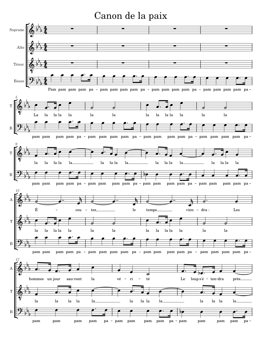 Canon de la paix V2 Sheet