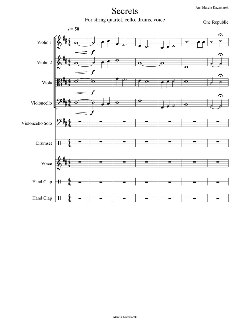 Beethoven's 5) Secrets Sheet music for Vocals, Violin, Viola, Cello & more  instruments (Mixed Ensemble) | Musescore.com