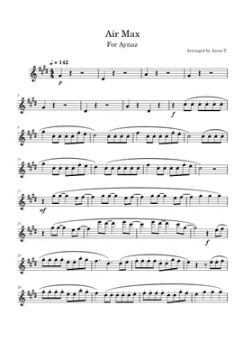 Free Air max by Ninho et Rim'k sheet music | Download PDF or print on  Musescore.com