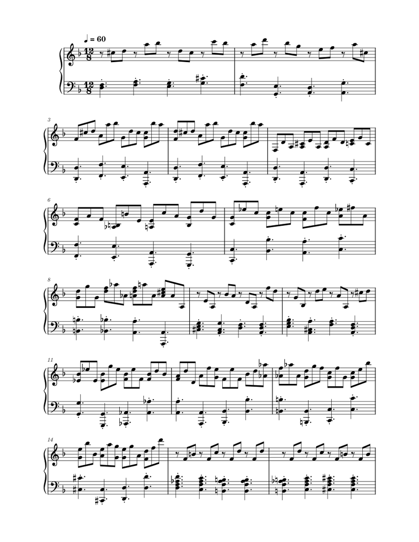 Lacrimosa – Wolfgang Amadeus Mozart Sheet music for Piano (Solo ...