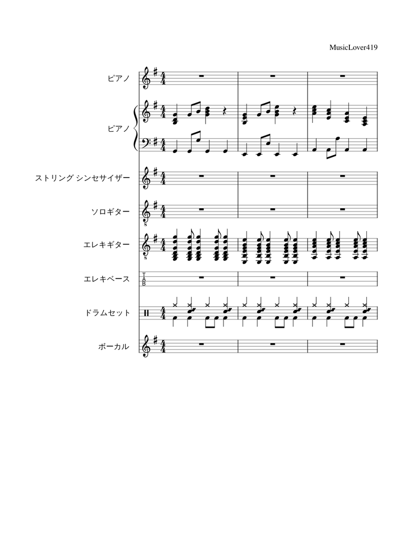 Pvg Score Rate this Sheet music for Piano, Vocals, Guitar, Bass guitar & more ...