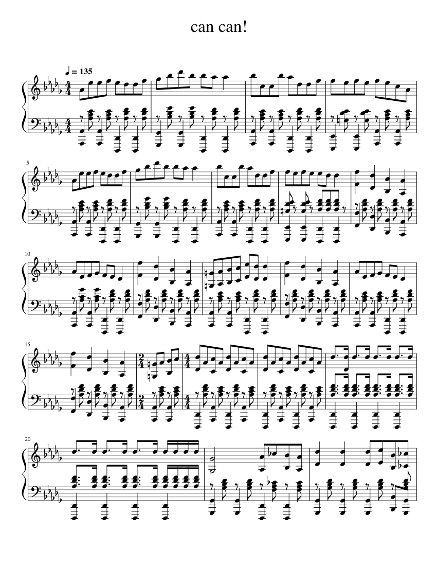 can can! - piano tutorial
