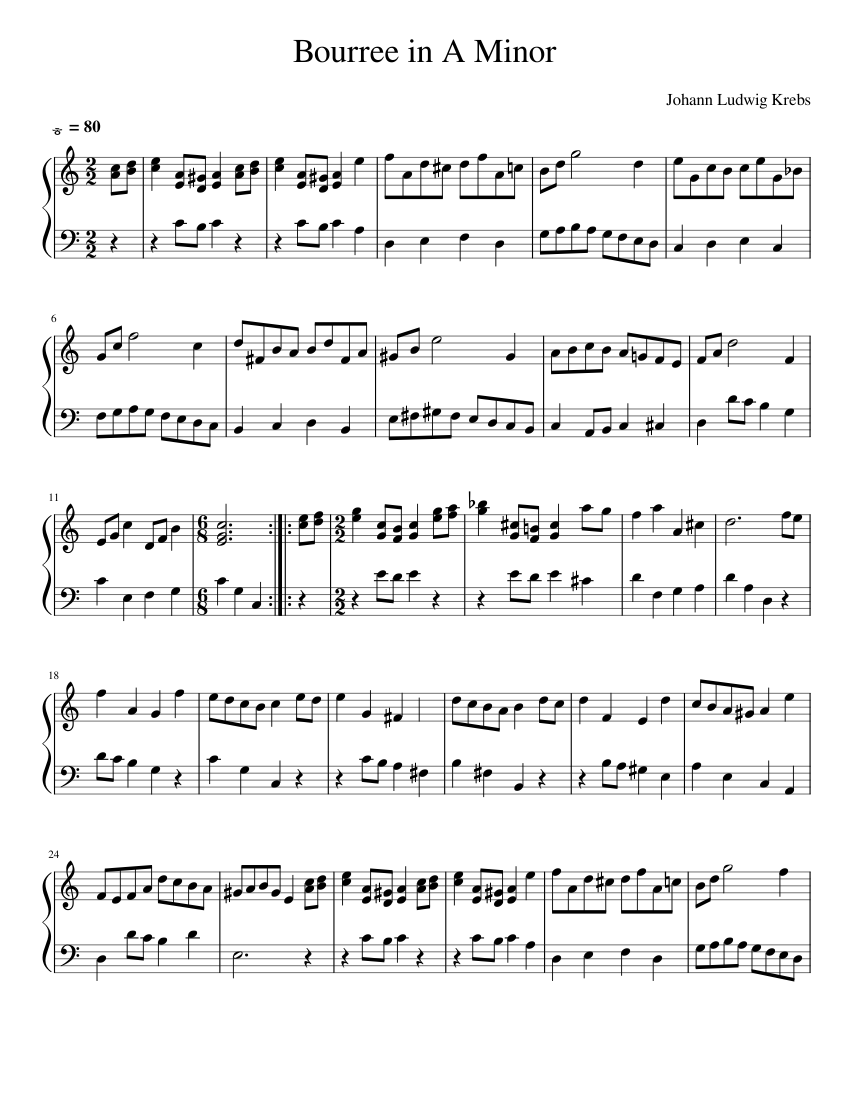 Bourée in A Minor