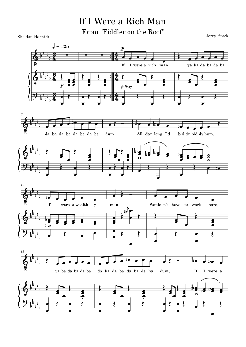 If I Were A Rich Man from Fiddler On The Roof Bock Harnick if-i-were-a-rich-man-from-fiddler-on-the-roof-bock-harnick