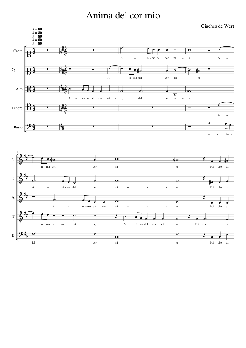 Anima del cor mio