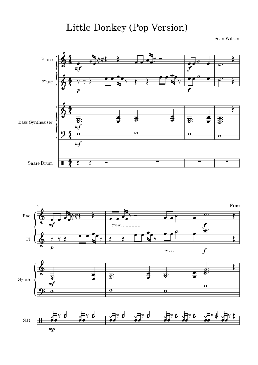 little-donkey-anonymous-little-donkey-pop-version-remastered-sheet