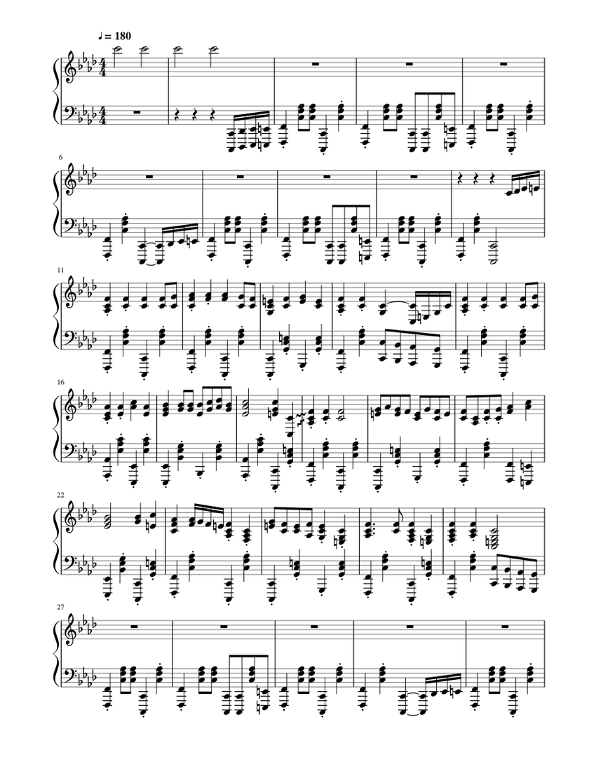 Rush 🅾 Sheet music for Piano (Solo) | Musescore.com