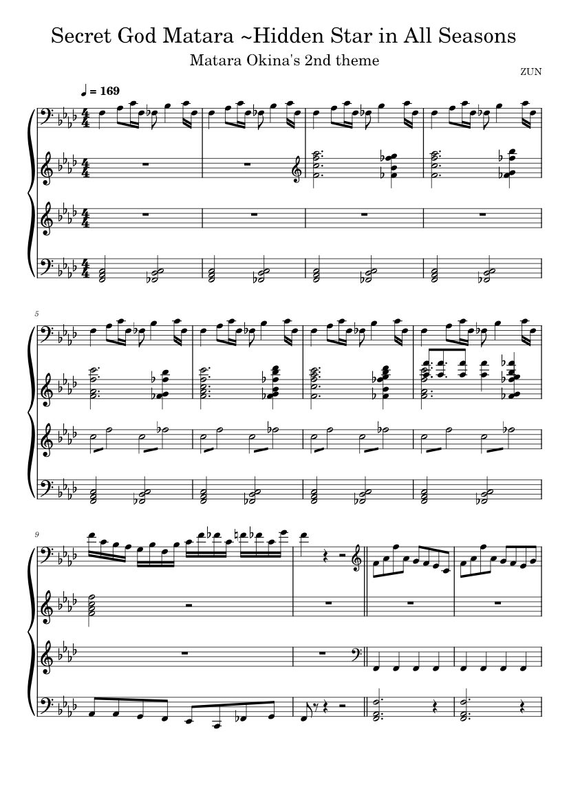 Secret God Matara ~Hidden Star in All Seasons Sheet music for Piano (Solo)  | Musescore.com
