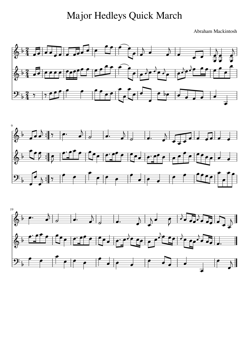 Major Hedleys Quick March