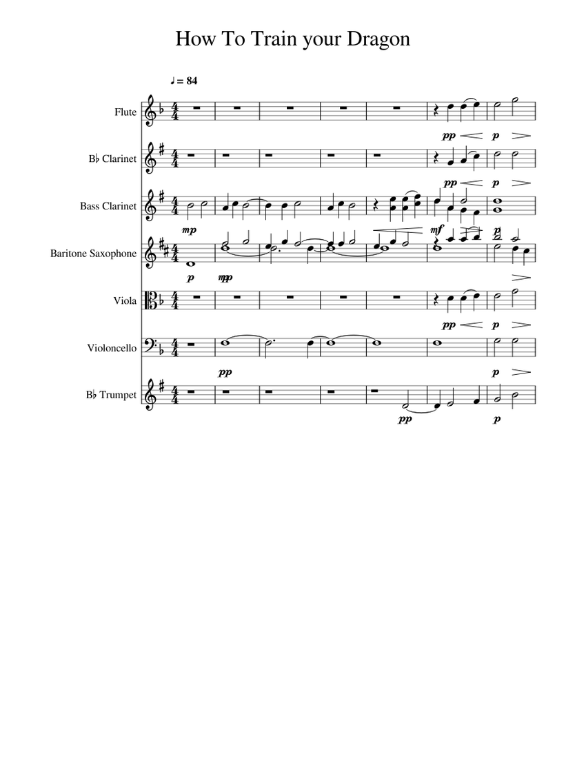 How To Train your Dragon Sheet music for Trumpet (In