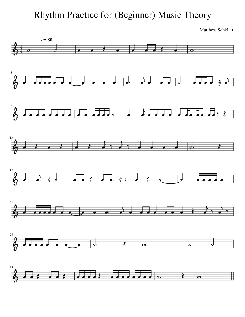 Rhythm Practice for Beginner Music Theory