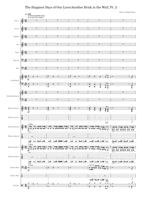 Pink Floyd Another Brick In the Wall (Part 2) Sheet Music in D Minor  (transposable) - Download & Print - SKU: MN0044738