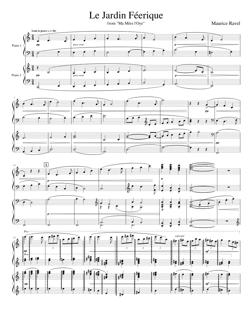 Le Mère l'Oye: 5. Le Jardin Fèerique