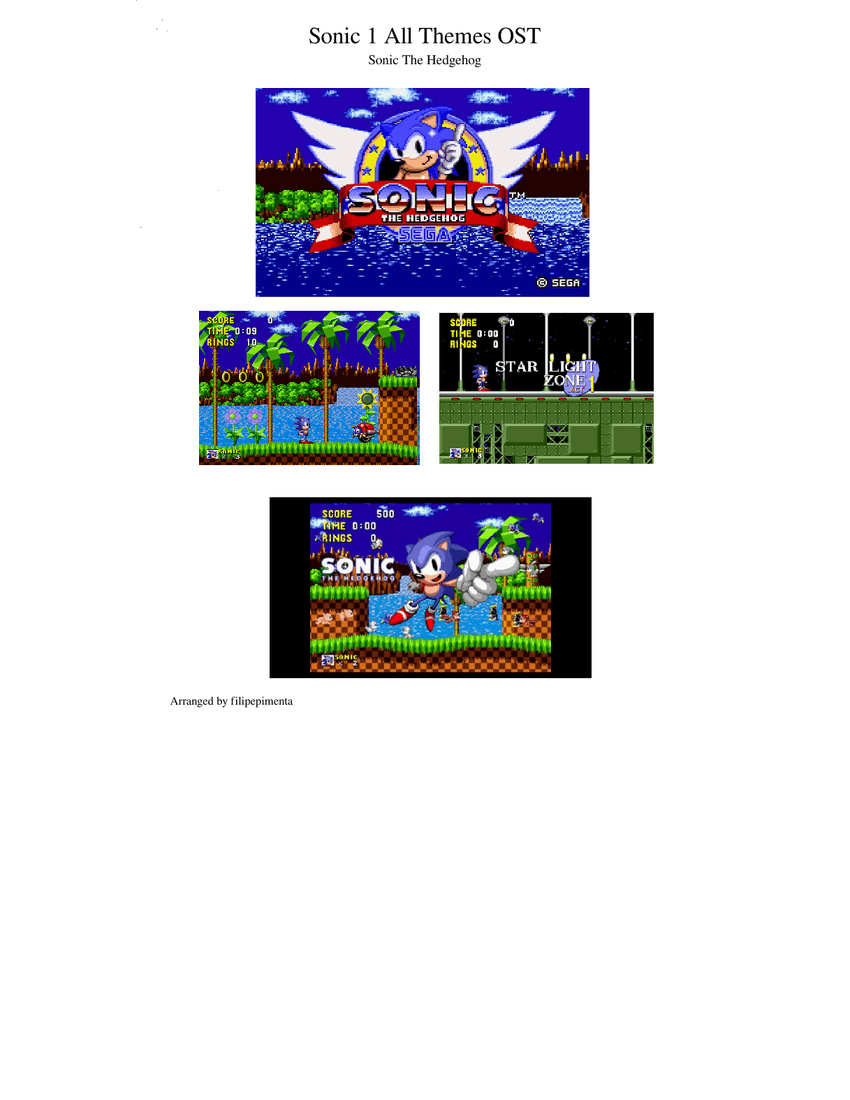 Play Sonic 1 End Credits Music Sheet