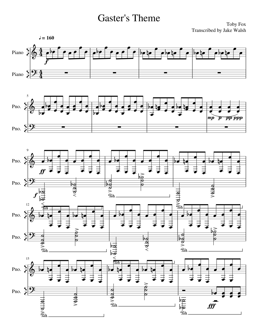 Dark, Darker, Yet Darker Sheet music for Piano (Piano Duo) | Musescore.com