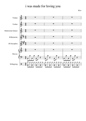 Free I Was Made For Lovin You by KISS sheet music | Download PDF or print  on Musescore.com