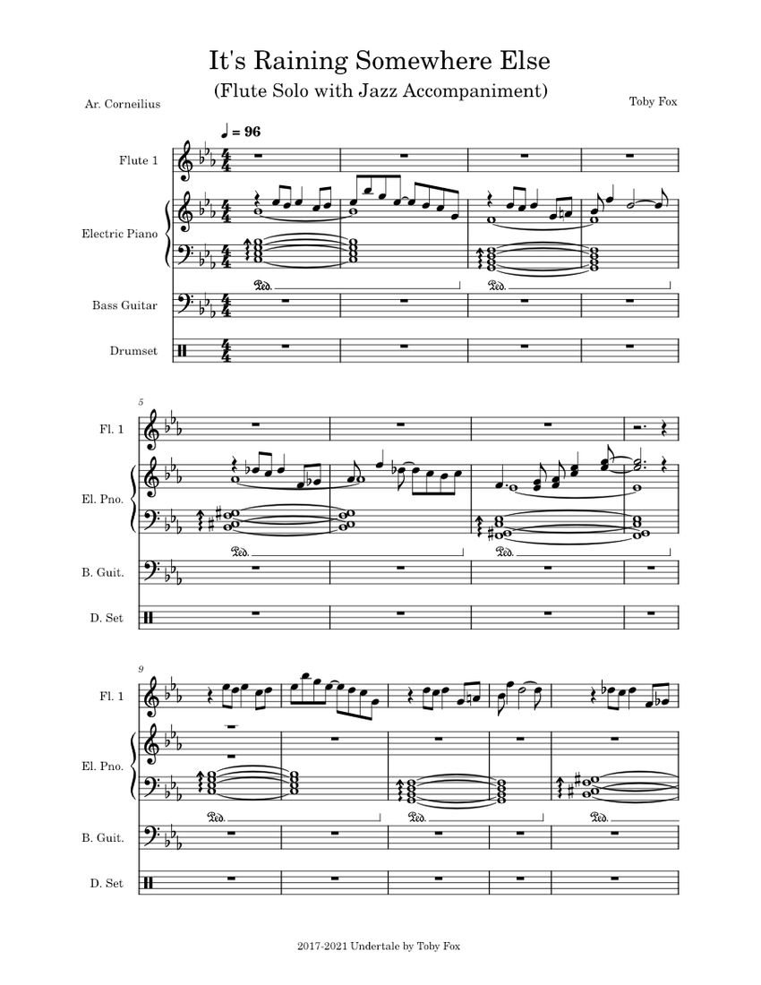 It's Raining Flute Guide.pdf It's Raining Somewhere Else (Flute Solo with Jazz Accompaniment) Sheet ...