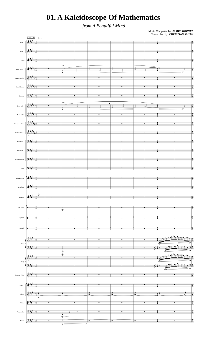 01. A KALEIDOSCOPE OF MATHEMATICS Sheet Music for Piano, Trombone, Tuba ...