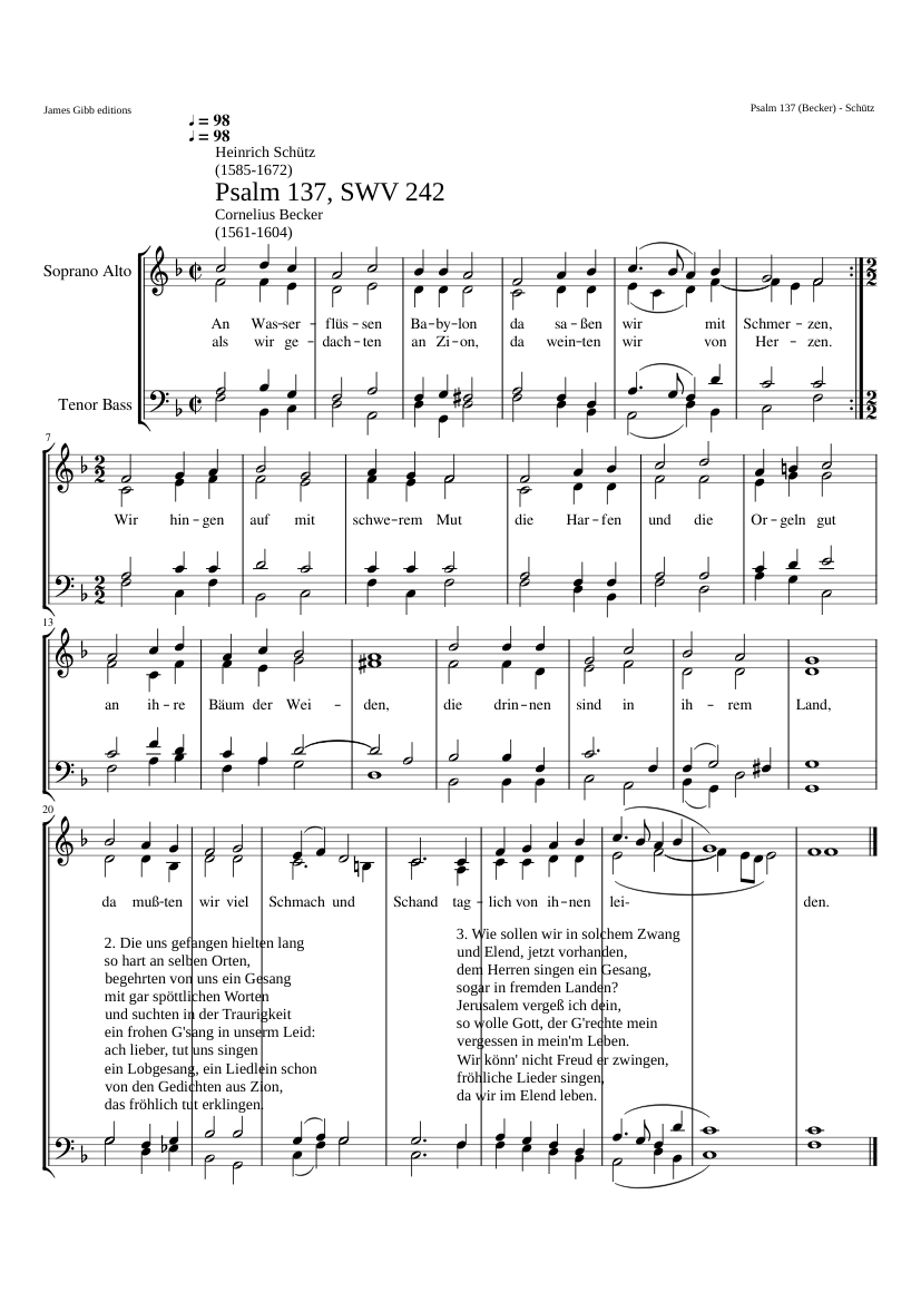 An Wasserflüssen Babylon SWV 242