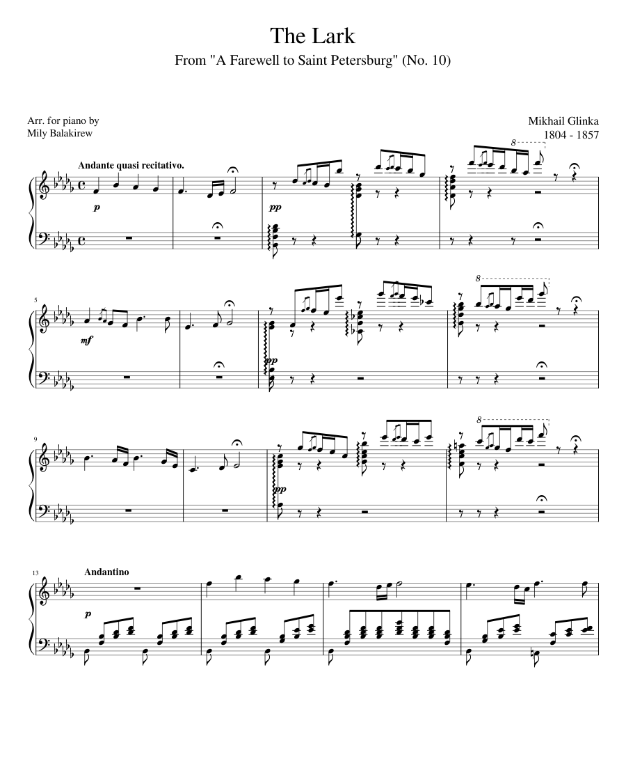 A Farewell to Saint Petersburg