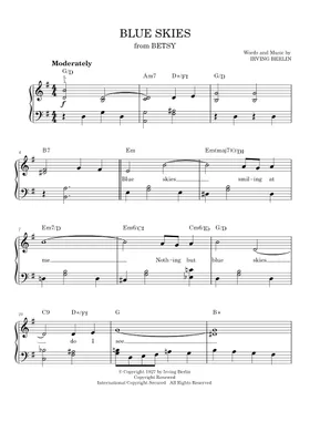 Blue Skies Lead Sheet