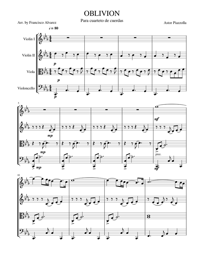 Traitor's Requiem Sheet music for Piano, Cello, Guitar, Strings group  (Mixed Quartet)